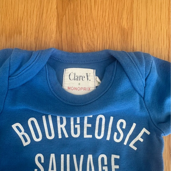 Clare V Vibrant Blue Graphic Bodysuit - Picture 2 of 2